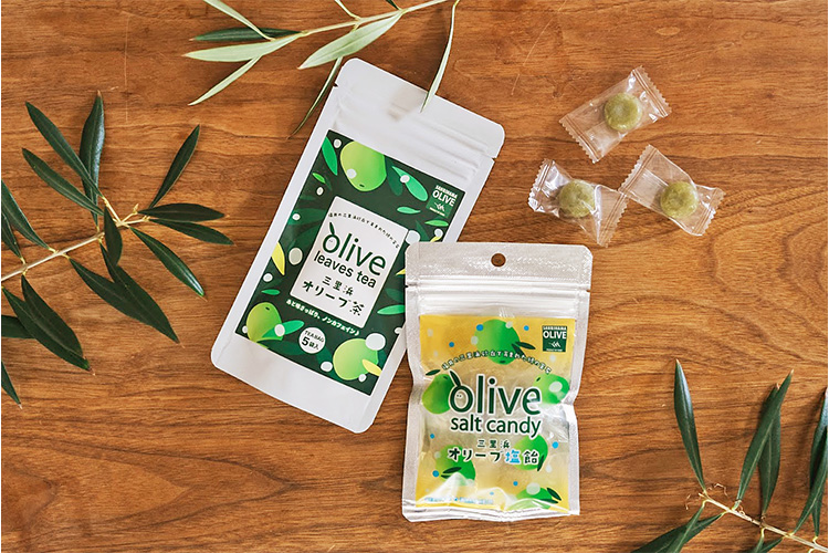三里浜オリーブ オリーブ塩飴 オリーブ茶